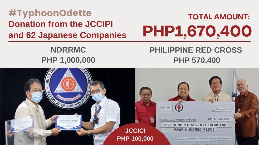 Japanese Companies Donate P1.67M for Typhoon ‘Odette’ Affected Communities