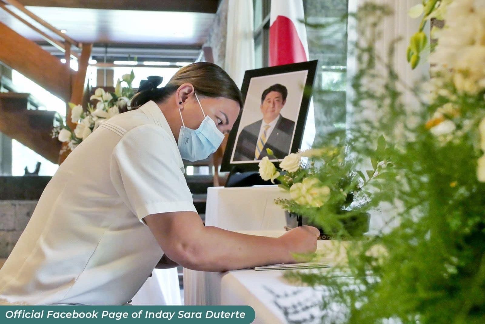 Sara Duterte Announces Japan Trip for State Funeral of Former Japanese PM Abe